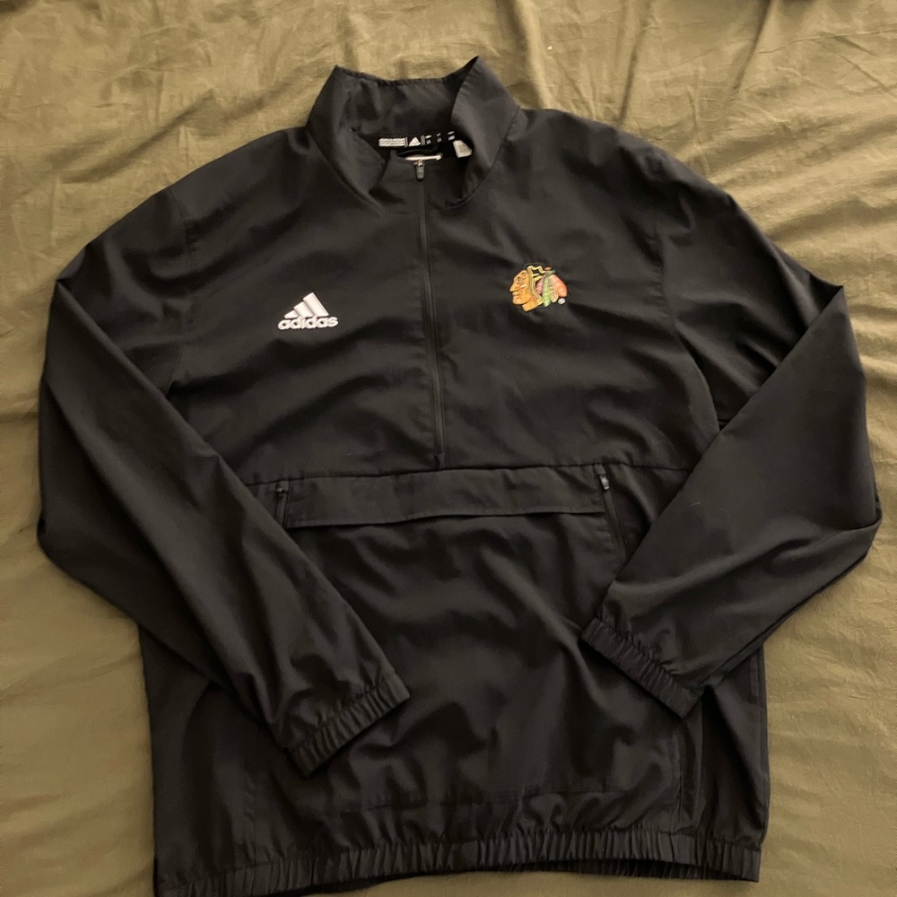 Adidas Black Windbreaker with Logo